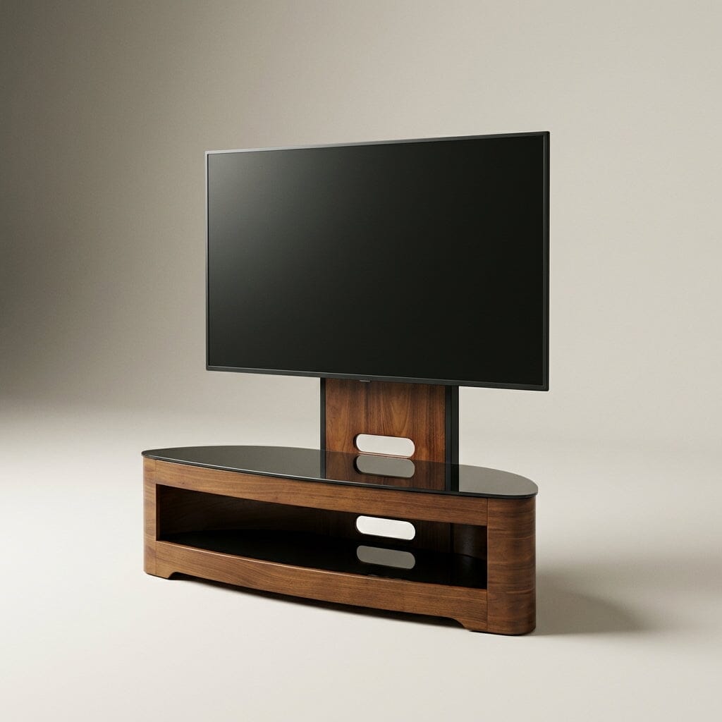Jual Florence Curved Walnut Cantilever TV Stand (JF209 WB)