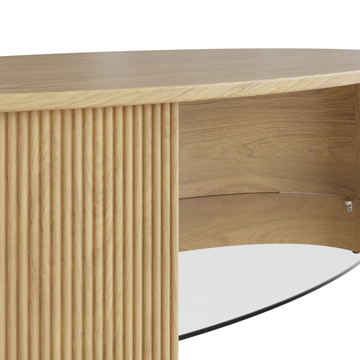 Jual Roma Oak Fluted Coffee Table