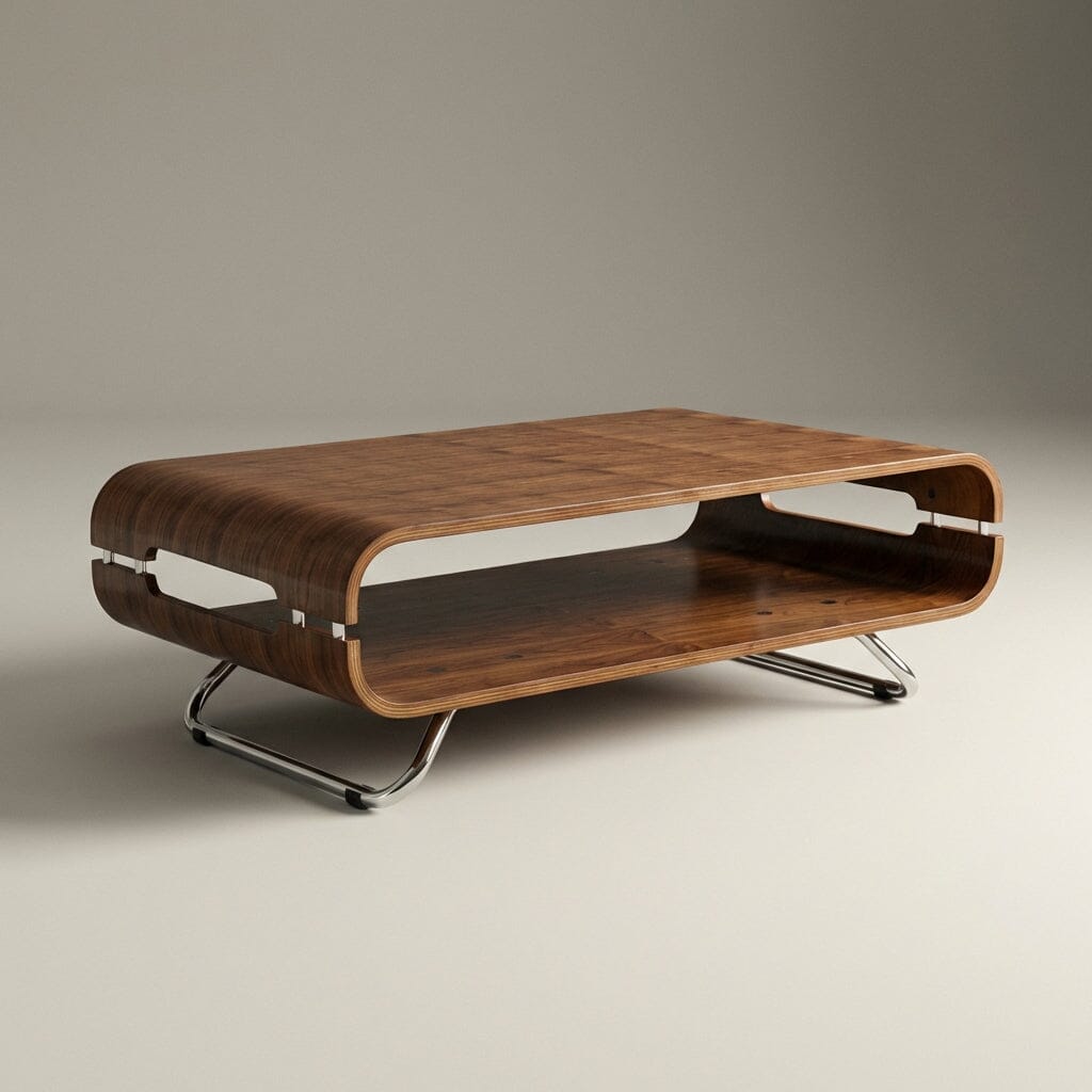 Jual San Marino Curved Walnut Coffee Table (JF302 WB)