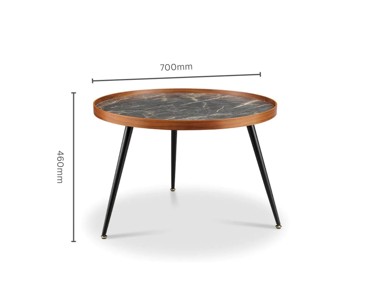 Jual Siena Walnut & Marble Coffee Table (JF328)