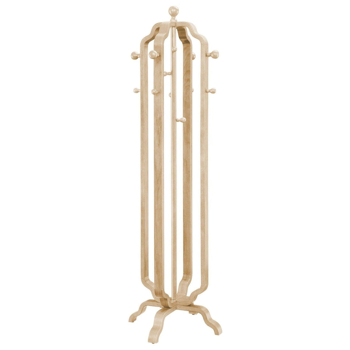 Jual San Marino Curved Oak Coat Stand (JF505)