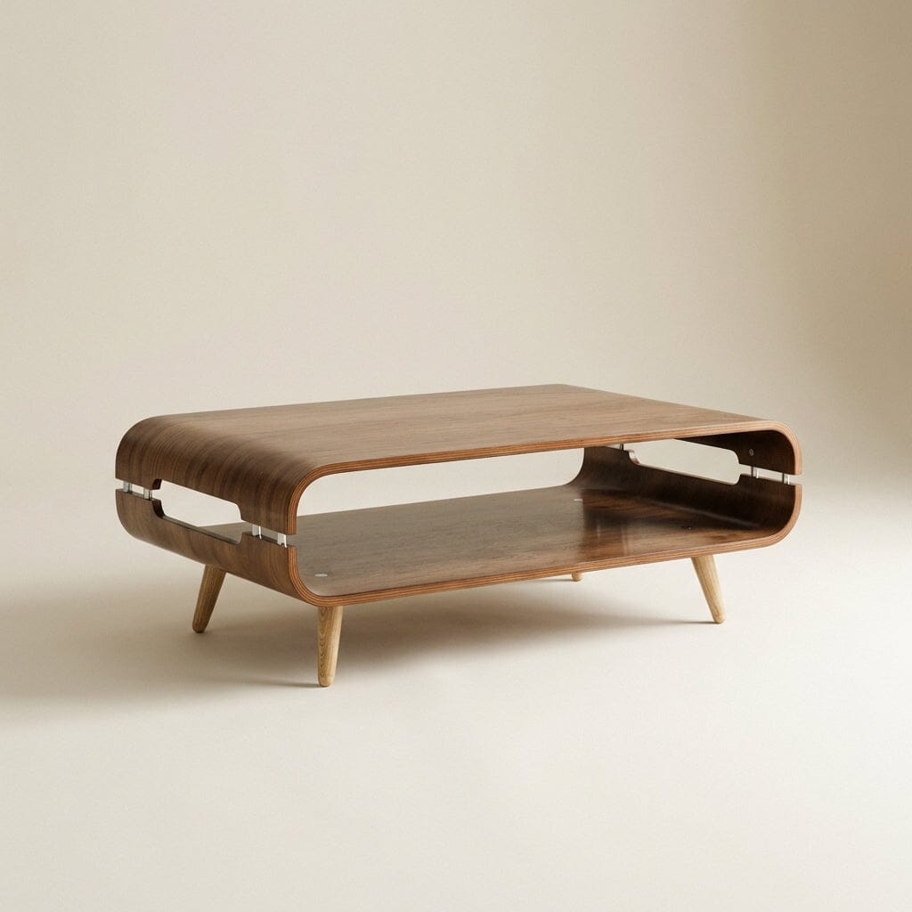 Jual Havana Curved Walnut Coffee Table (JF703)