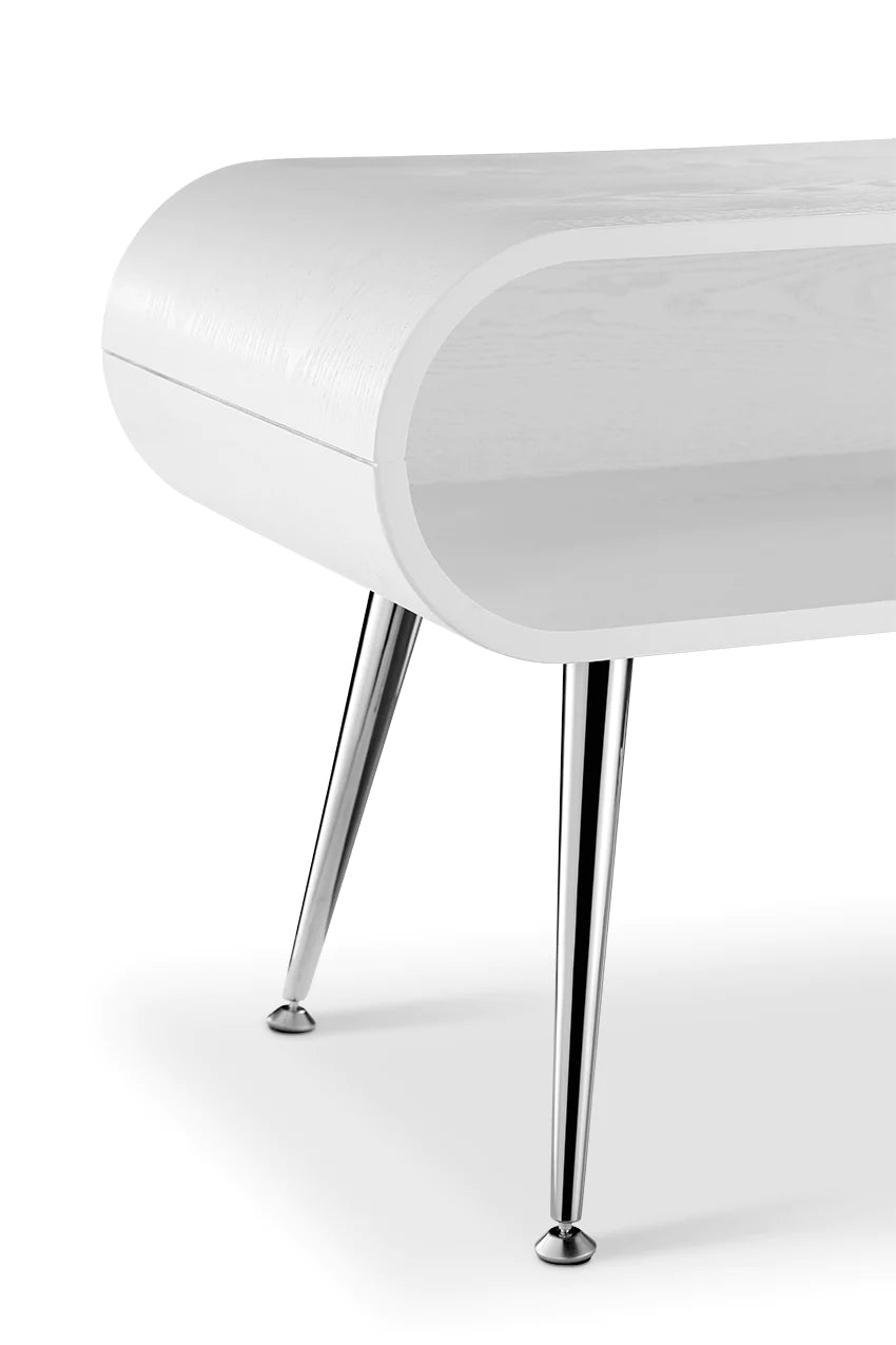 Jual Auckland White and Chrome TV Stand (JF720)