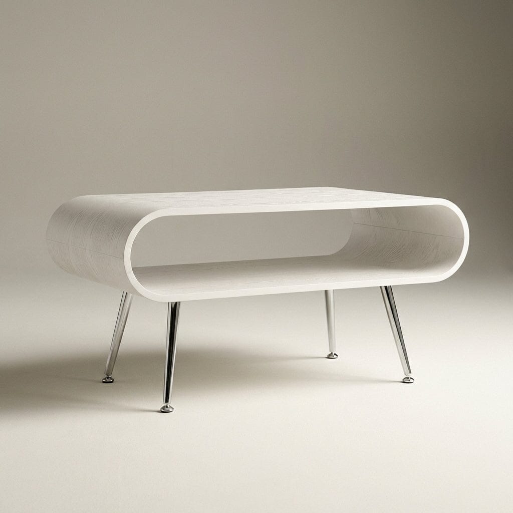 Jual Auckland White and Chrome Coffee Table (JF721)