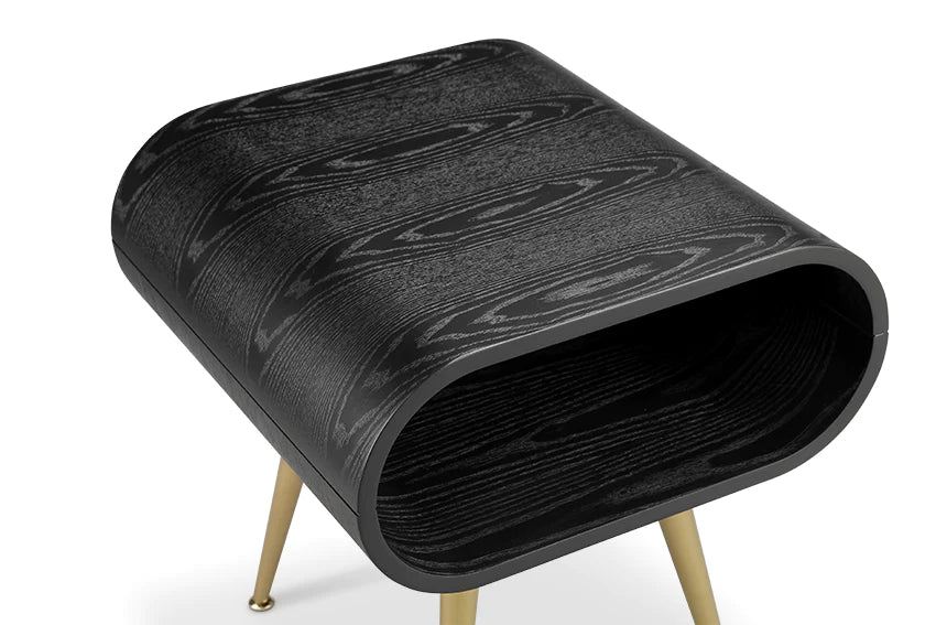 Jual Auckland Black and Brass Lamp Table (JF722)