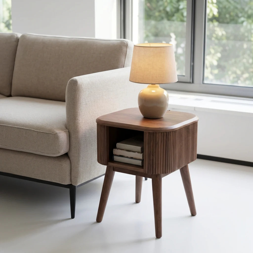 Jual JF815 Oslo Walnut Lamp Table