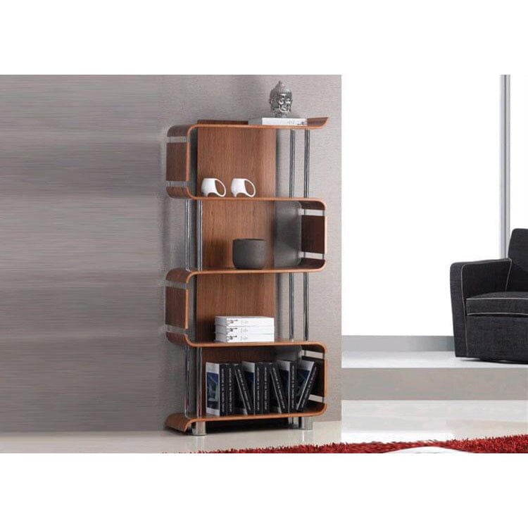 Jual Bali Curved Bookcase in Walnut (BS201-WAL)