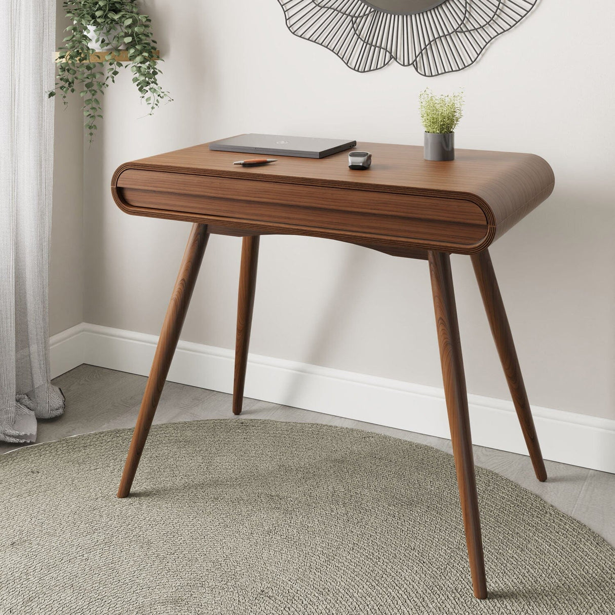Jual San Francisco PC810 Walnut Office Desk with Drawer