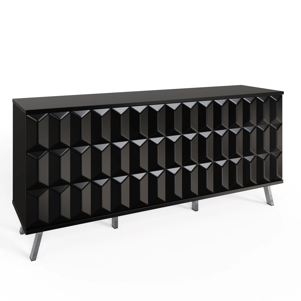 Frank Olsen Elevate Black Sideboard with Mood Lighting