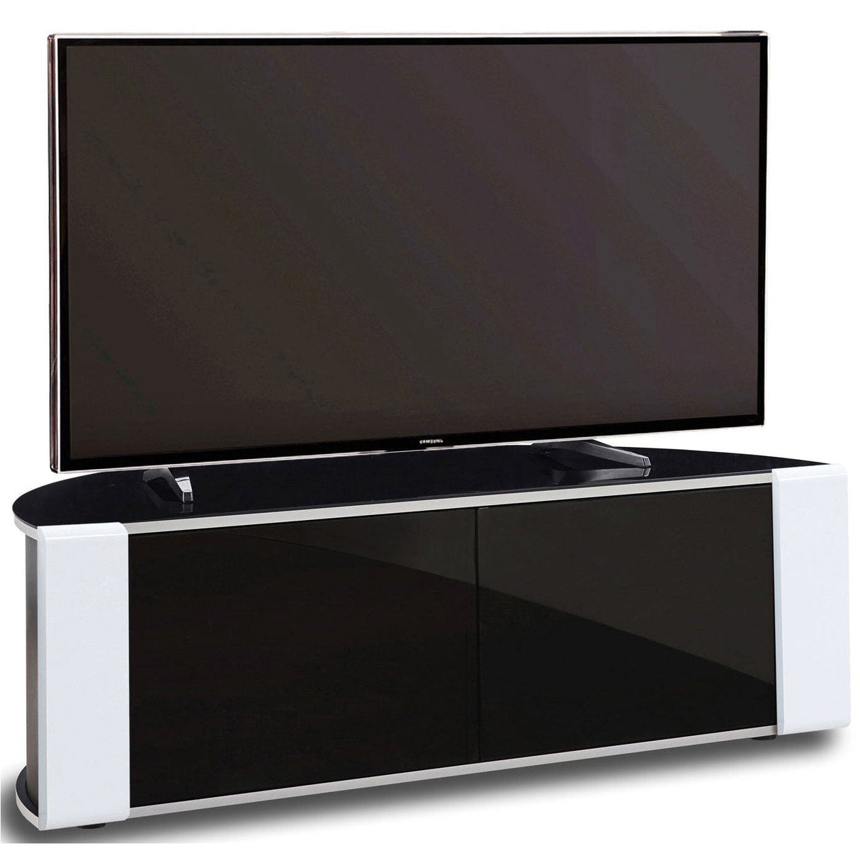 MDA Designs Sirius 1200 White and Black TV Stand