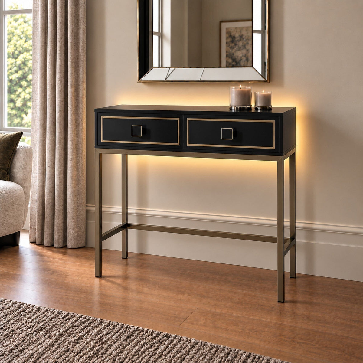 Frank Olsen Mia Black Console Table