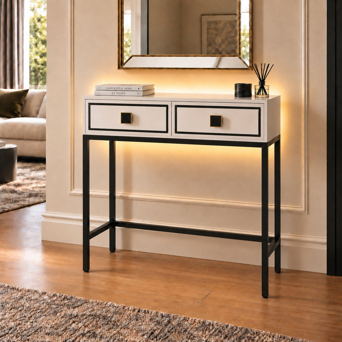Frank Olsen Mia White Console Table
