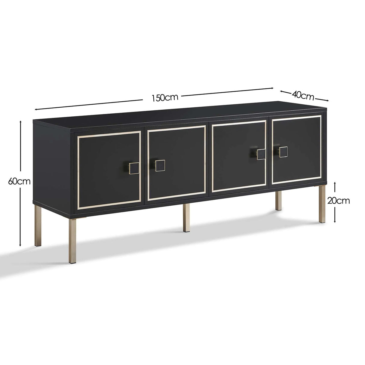 Frank Olsen Mia Large Black TV Stand