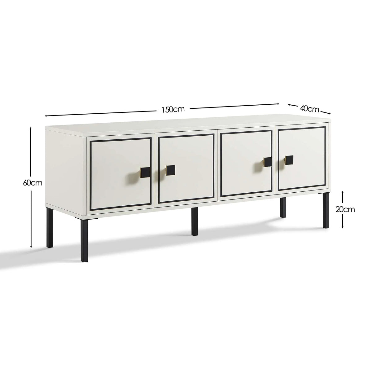 Frank Olsen Mia Large White TV Stand