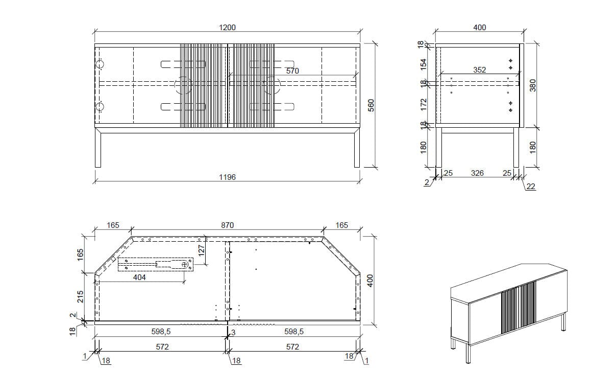 Frank Olsen Iona Grey Corner TV Cabinet with Mood Lighting for TV's up to 50"