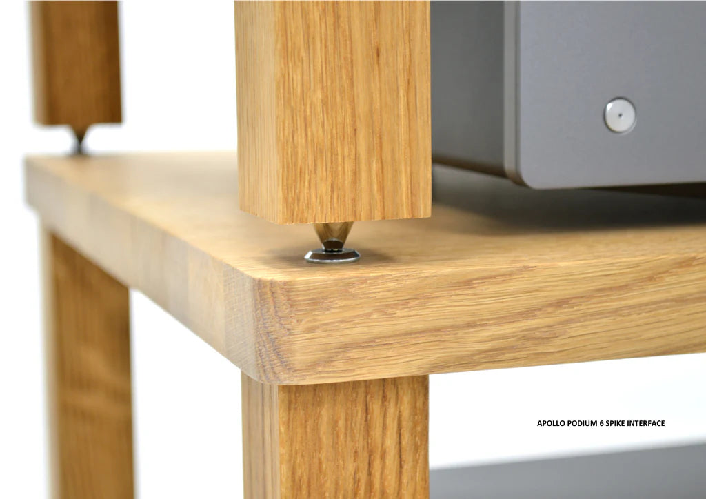Apollo Podium 6 Natural Oak 4 Shelf Modular Hi-Fi Rack