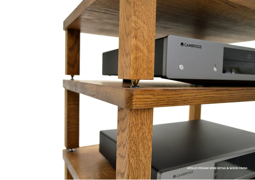 Apollo Podium 6 Dark Oak 4 Shelf Modular Hi-Fi Rack