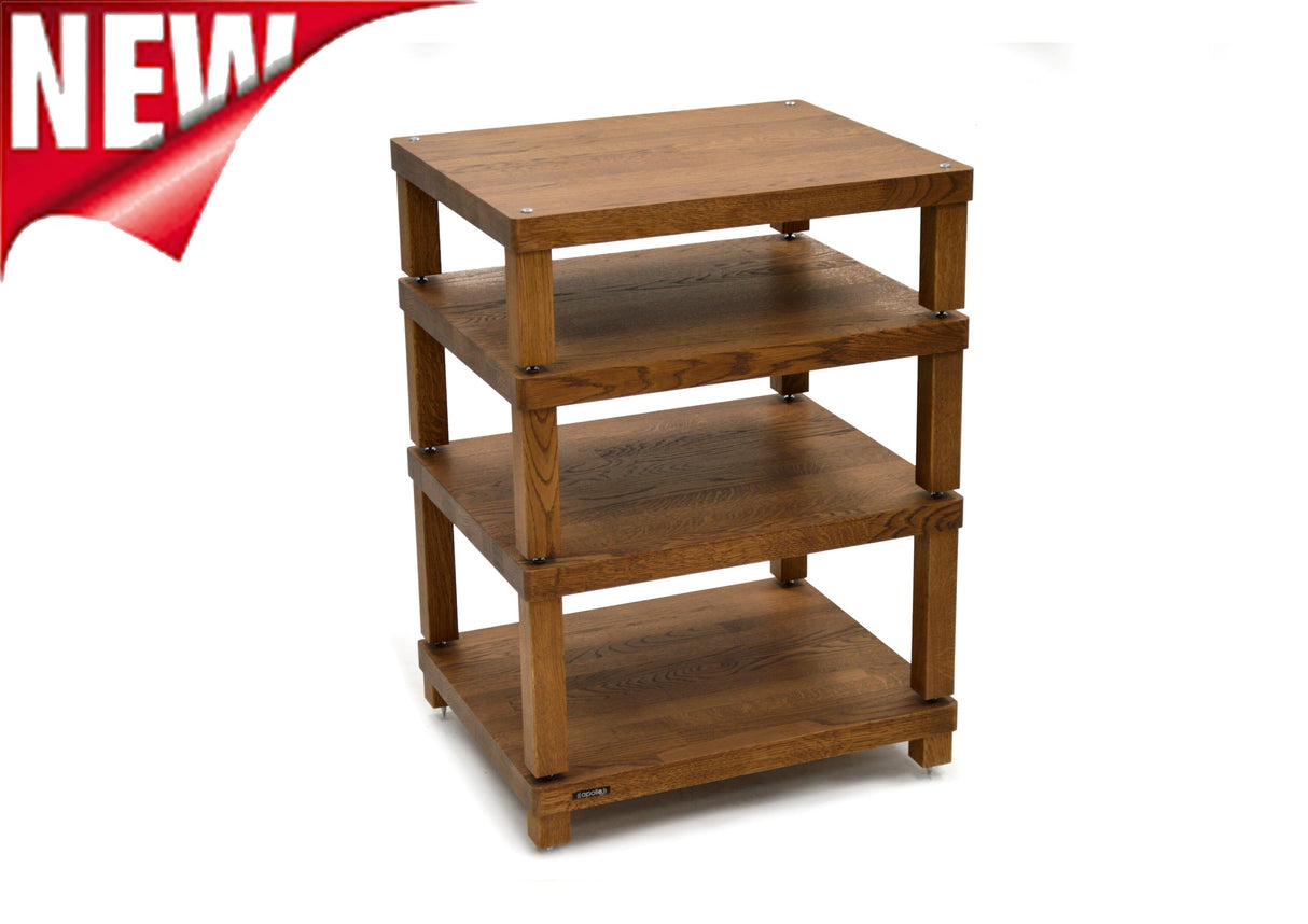 Apollo Podium 6 XL Dark Oak 4 Shelf Modular Hi-Fi Rack