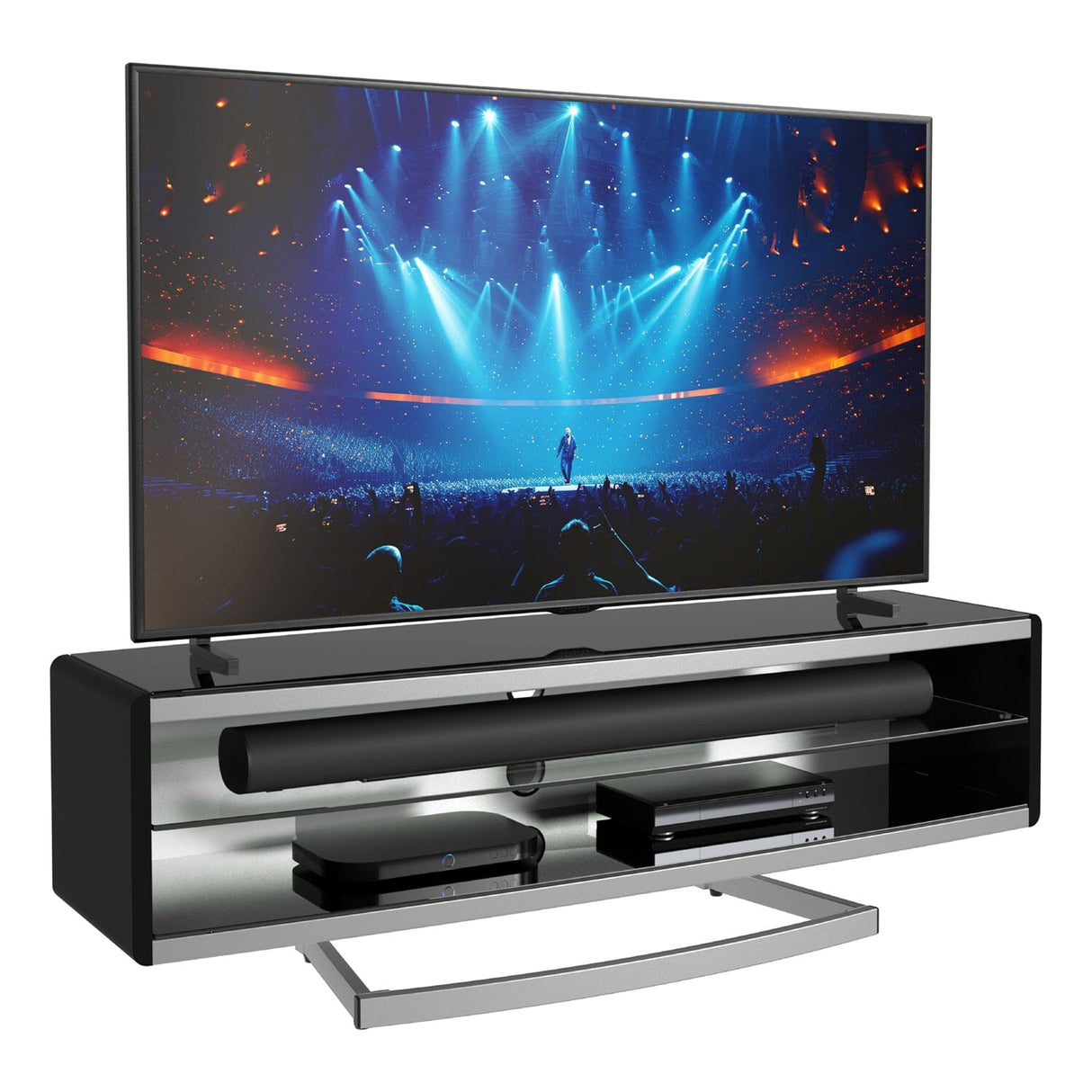 AVF Options Portal 1.5m TV Stand - Walnut / White