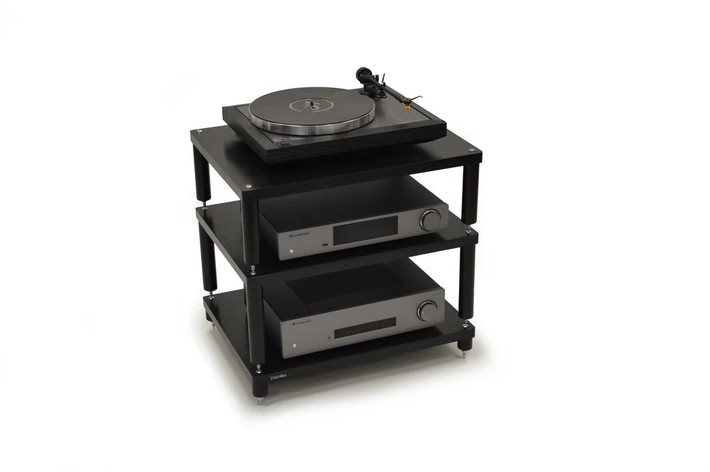 Apollo Storm 6 Black Edition 3 Shelf Modular Hi-Fi Rack