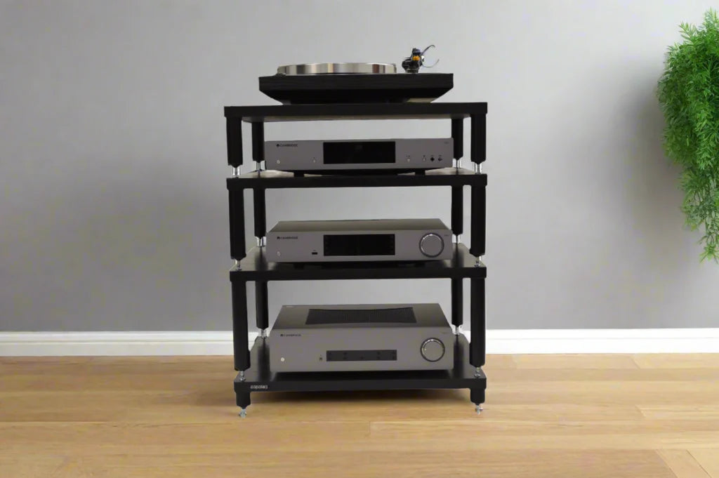 Apollo Storm 6 Black Edition 4 Shelf Modular Hi-Fi Rack