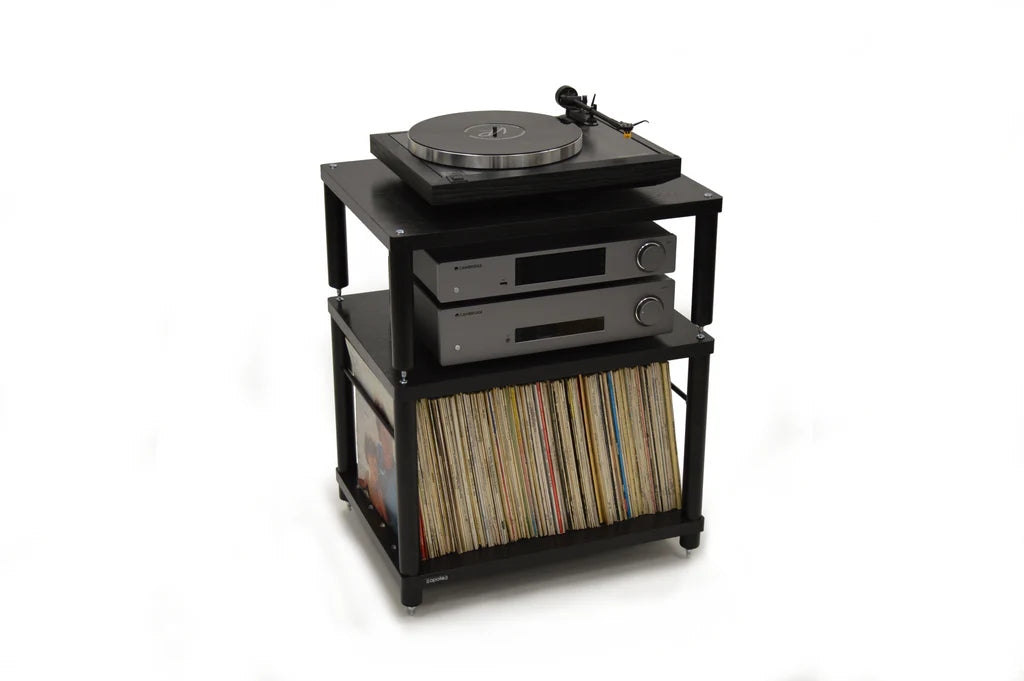 Apollo Storm 6 Black Edition 2 Shelf Vinyl Storage Hifi Rack