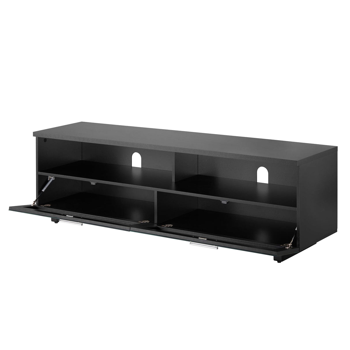TTAP Sorrento Satin Black 160cm Wide TV Cabinet (SOR-1600-BLK)