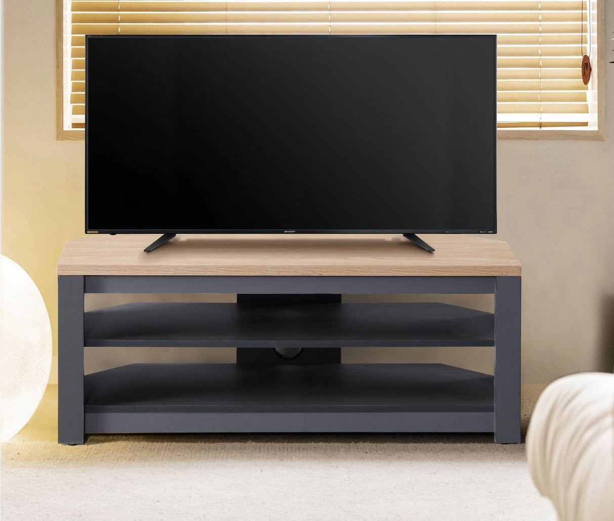 TTAP Memphis Grey and Oak TV Stand (MEM-1200-GRY)