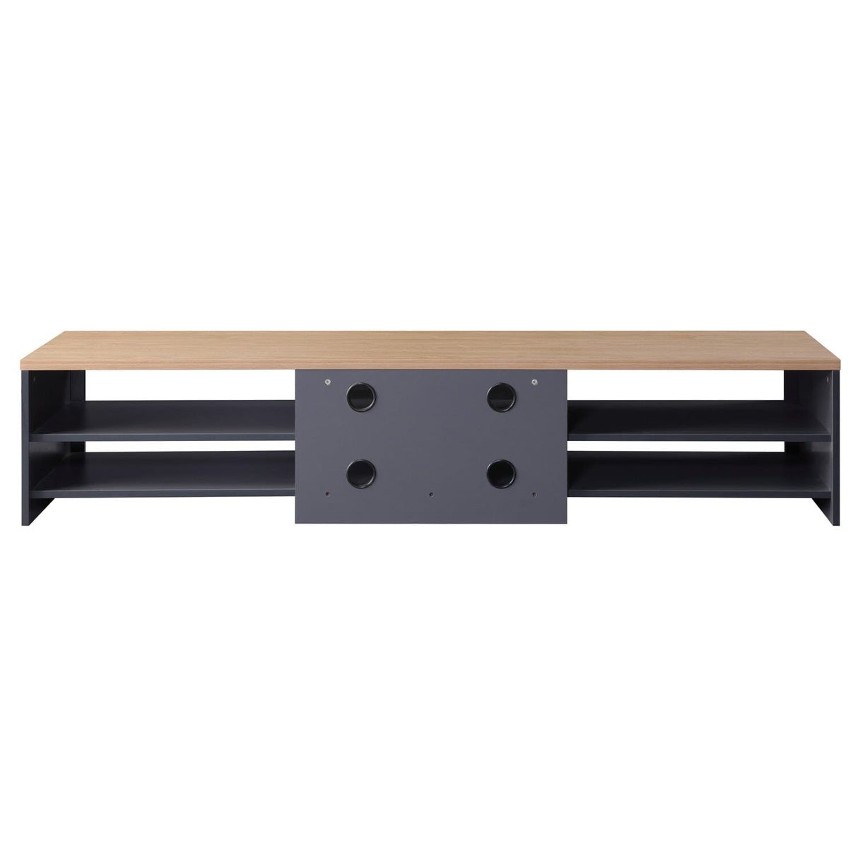 TTAP Memphis Grey and Oak 200cm Wide TV Stand (MEM-2000-GRY)