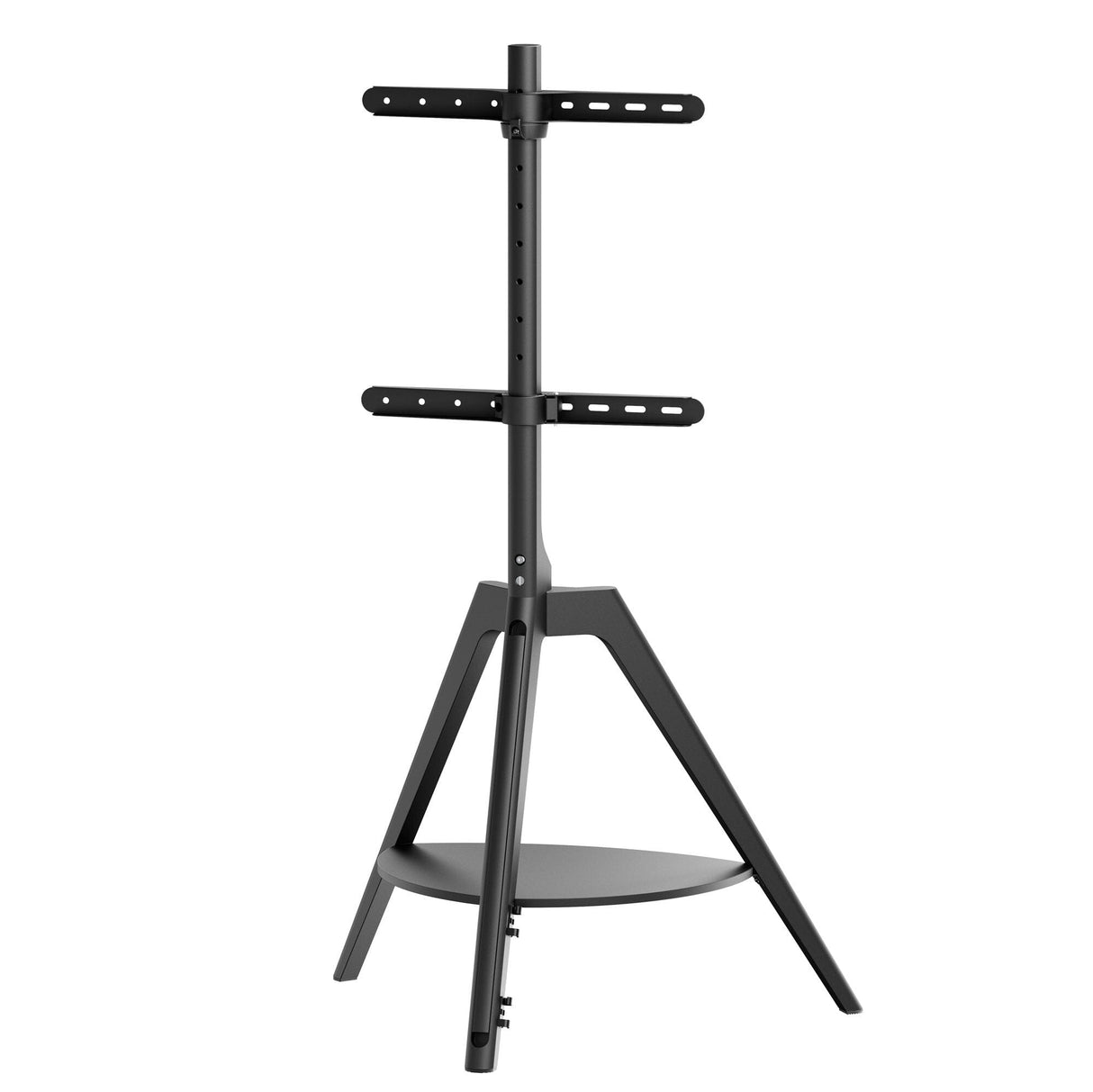 TTAP Tripod Black TV Stand with Shelf and Swivel for up to 65" TVs