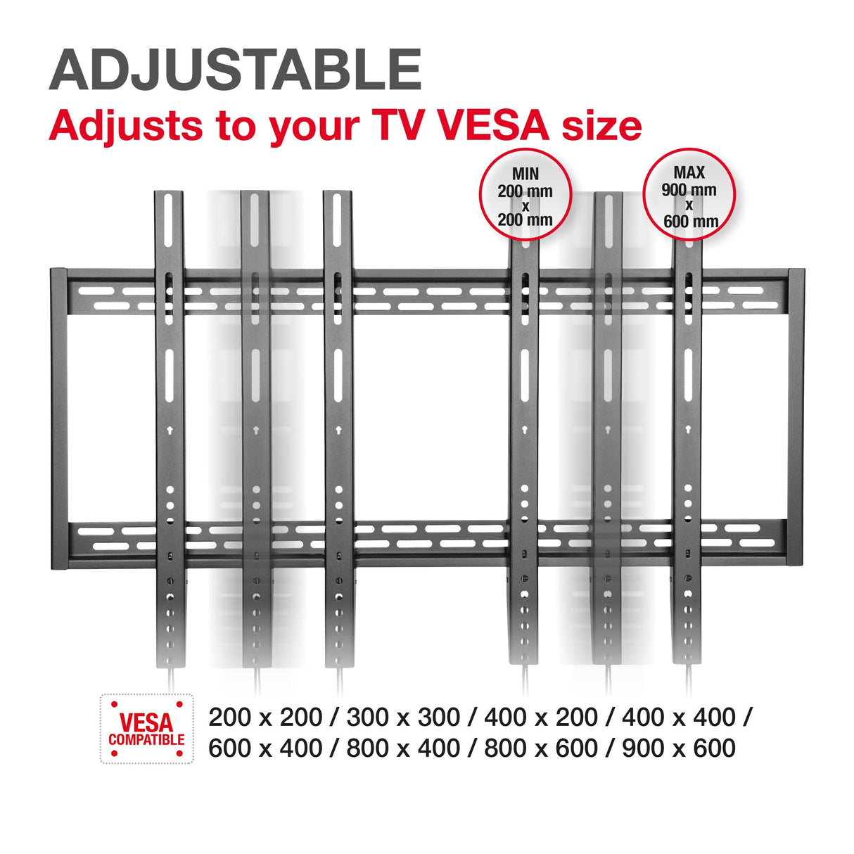 TTAP TTD906FHD Heavy Duty Flat TV Bracket for up to 100 inch