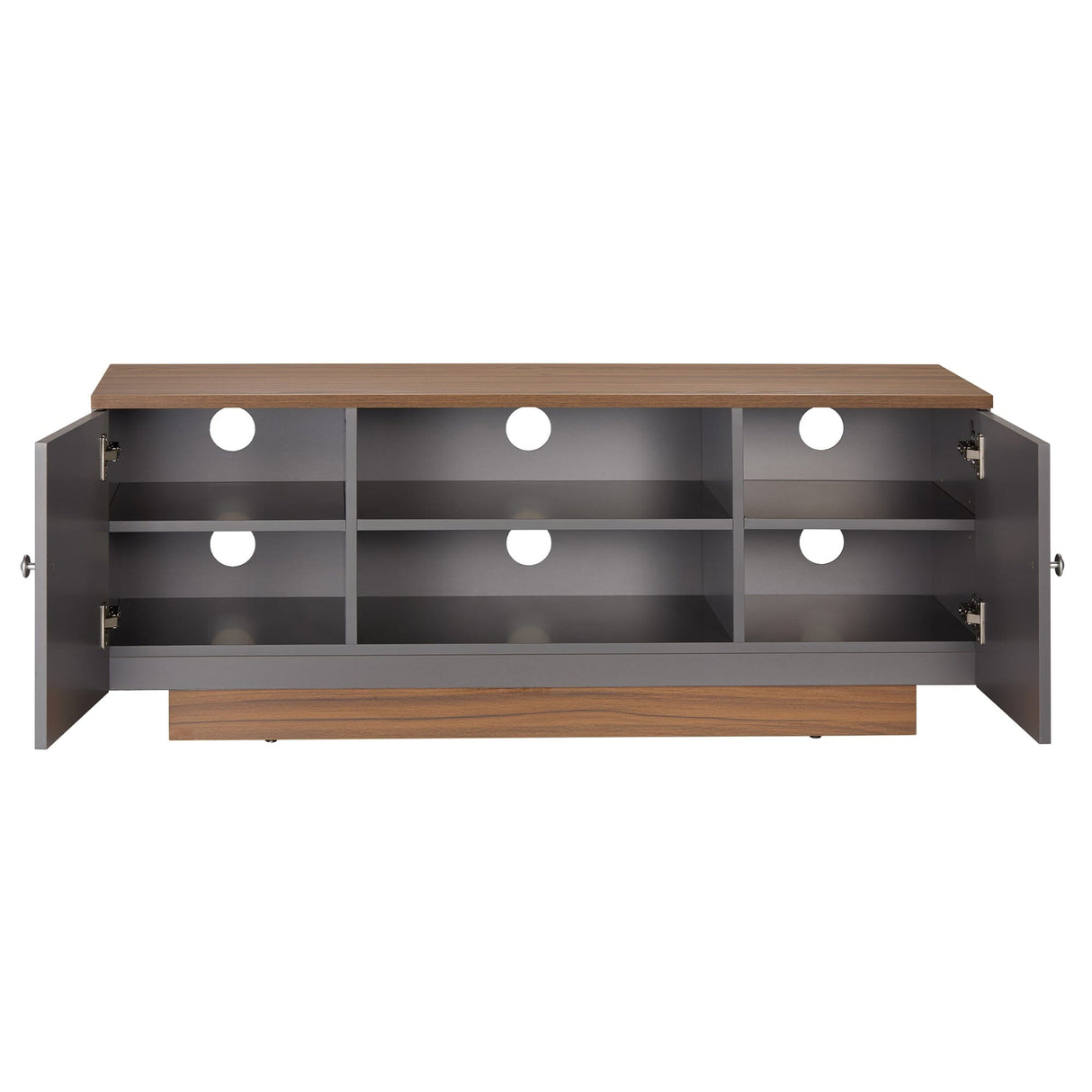 TTAP Venice 120cm Wide Walnut and Grey TV Stand