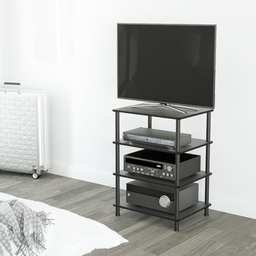 AVF AKS604BB: 4-Shelf Audio Shelving Unit (Black)