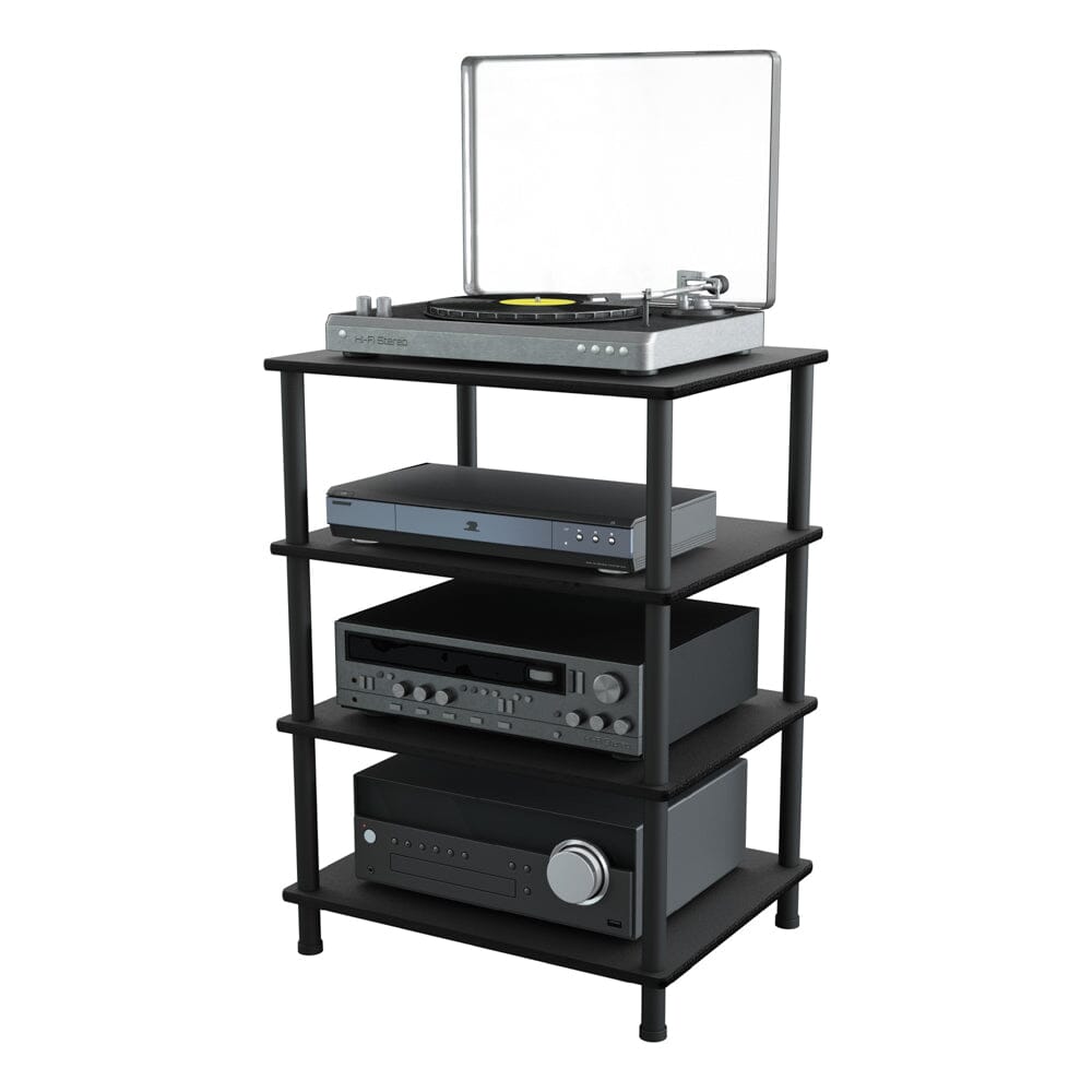 AVF AKS604BB: 4-Shelf Audio Shelving Unit (Black)