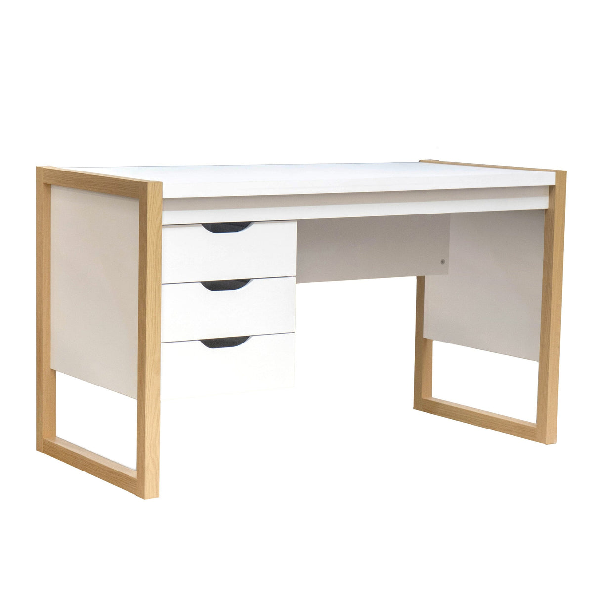 TTAP Alcarno Oak and White 128cm Wide Desk