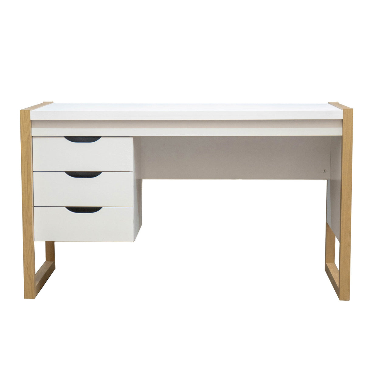 TTAP Alcarno Oak and White 128cm Wide Desk