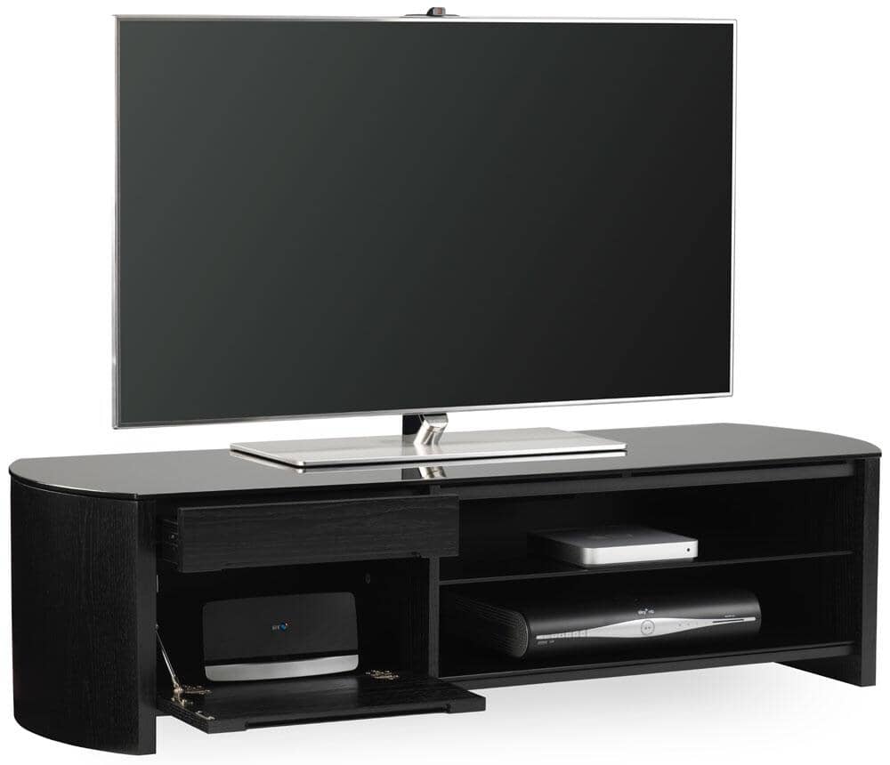 Alphason Finewoods FW1350CB-BLK Black Oak TV Stand