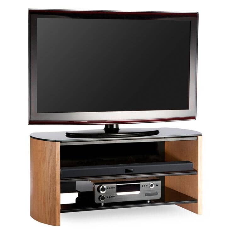 Alphason Finewoods Light Oak TV / Hifi Stand - FW1100-LO/B