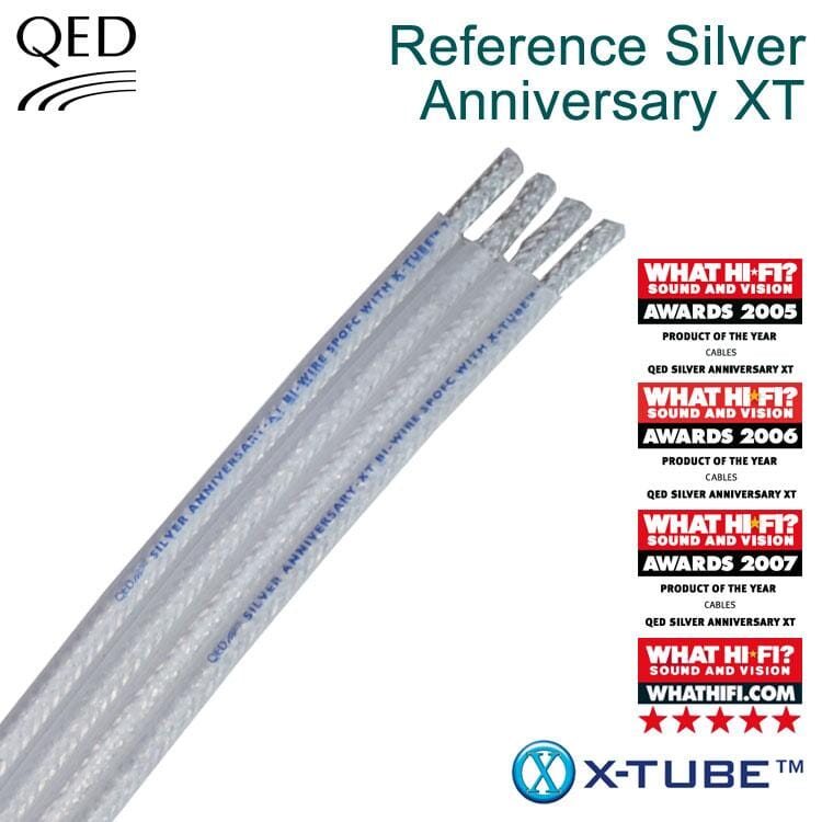 QED Reference Silver Anniversary XT Bi-Wire Speaker Cable - 50m Drum