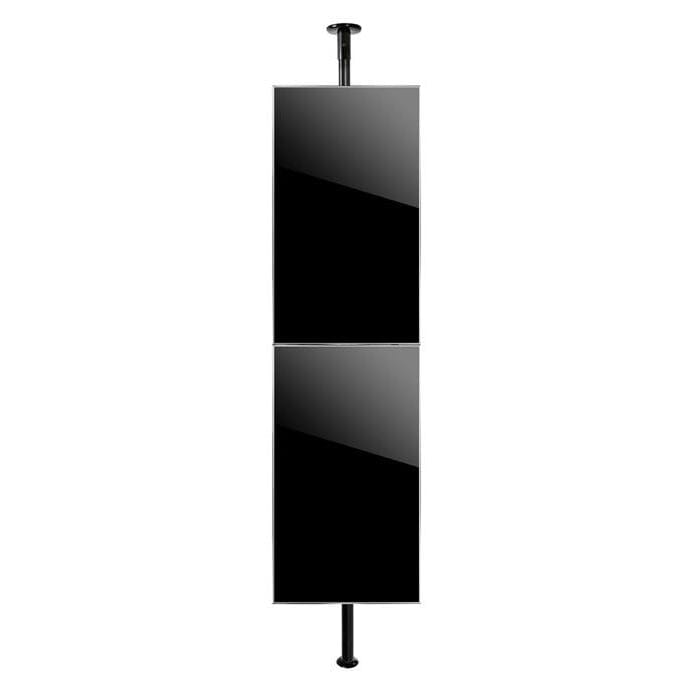 B-Tech BT3MFCPF-DS40-65 3m High Portrait Twin TV Mount Floor to Ceiling