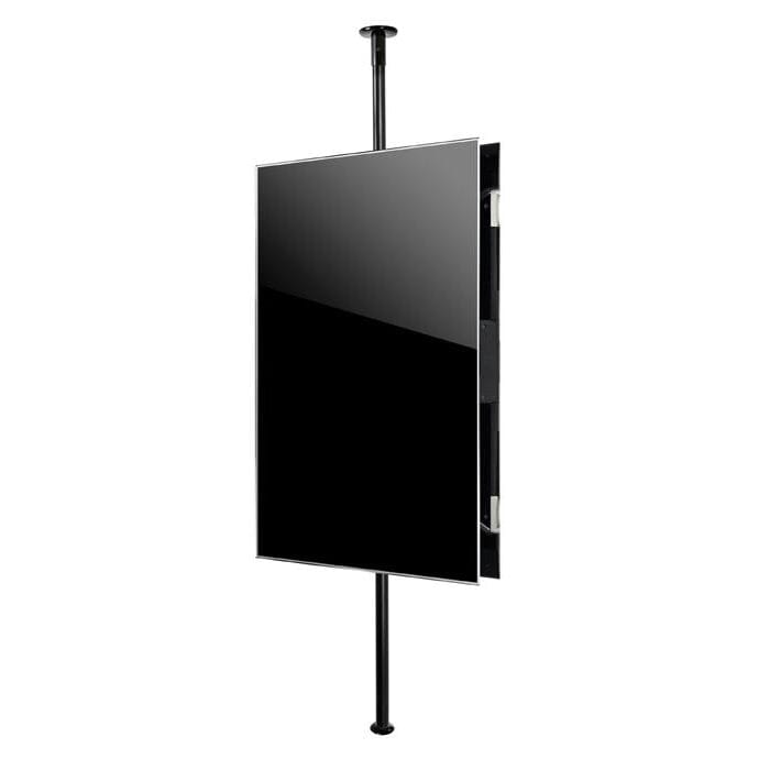 B-Tech BT3MFCPF-B2B40-65 Back to Back Portrait Twin Screen Floor to Ceiling TV Bracket with 3m Pole