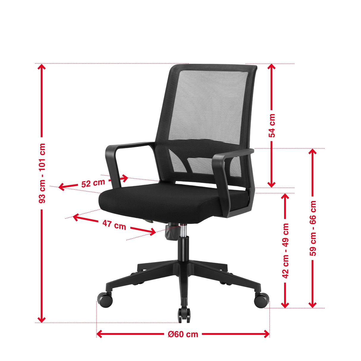 TTAP Cambridge Black Mesh Office Chair