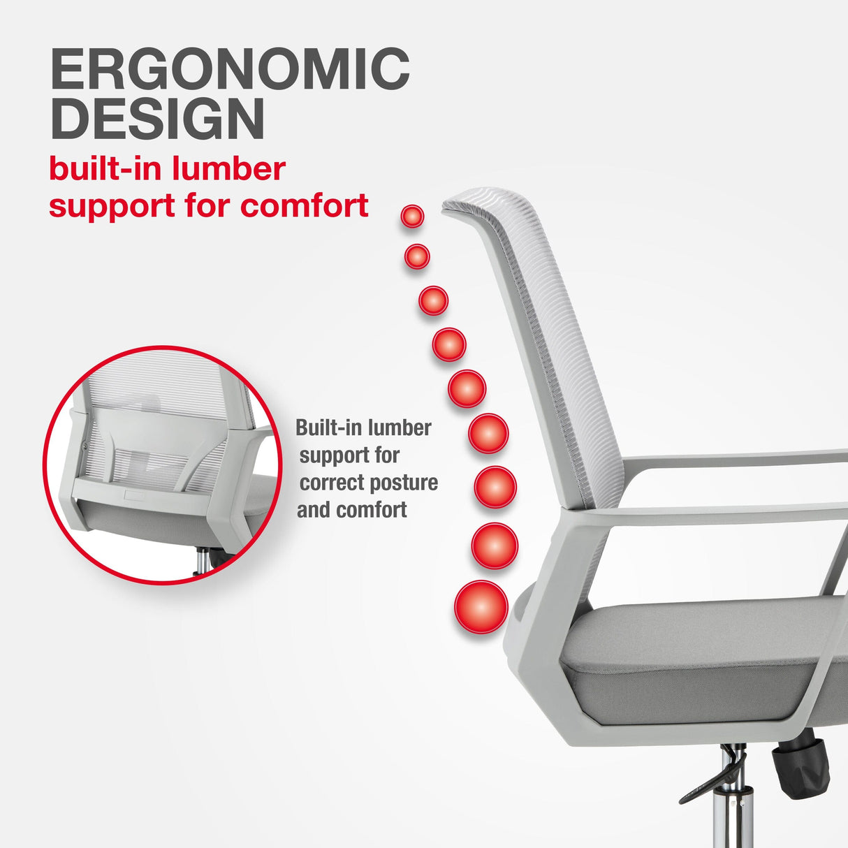 TTAP Cambridge Grey Mesh Office Chair