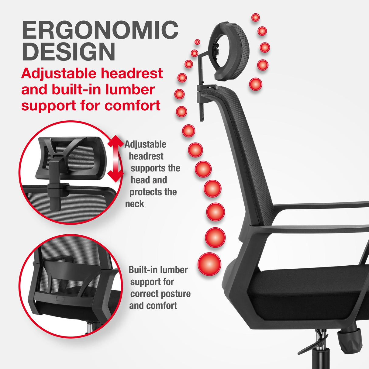 TTAP Cambridge Black Plus Mesh Office Chair