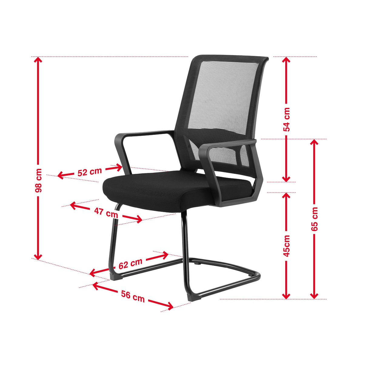 TTAP Cambridge Black Mesh Visitor Chair