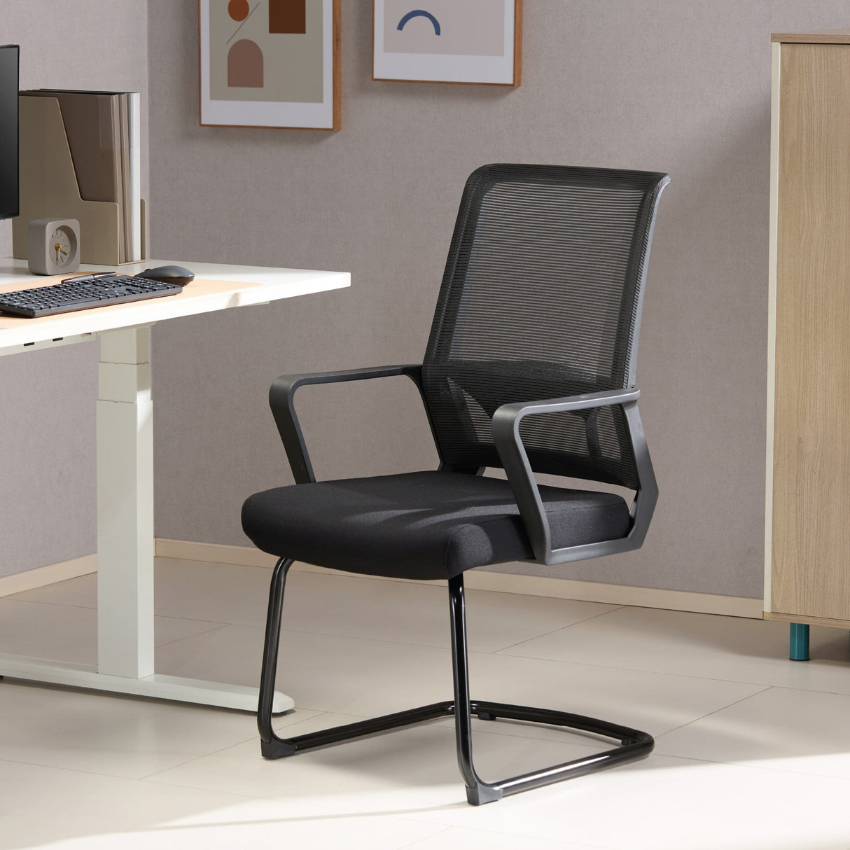 TTAP Cambridge Black Mesh Visitor Chair