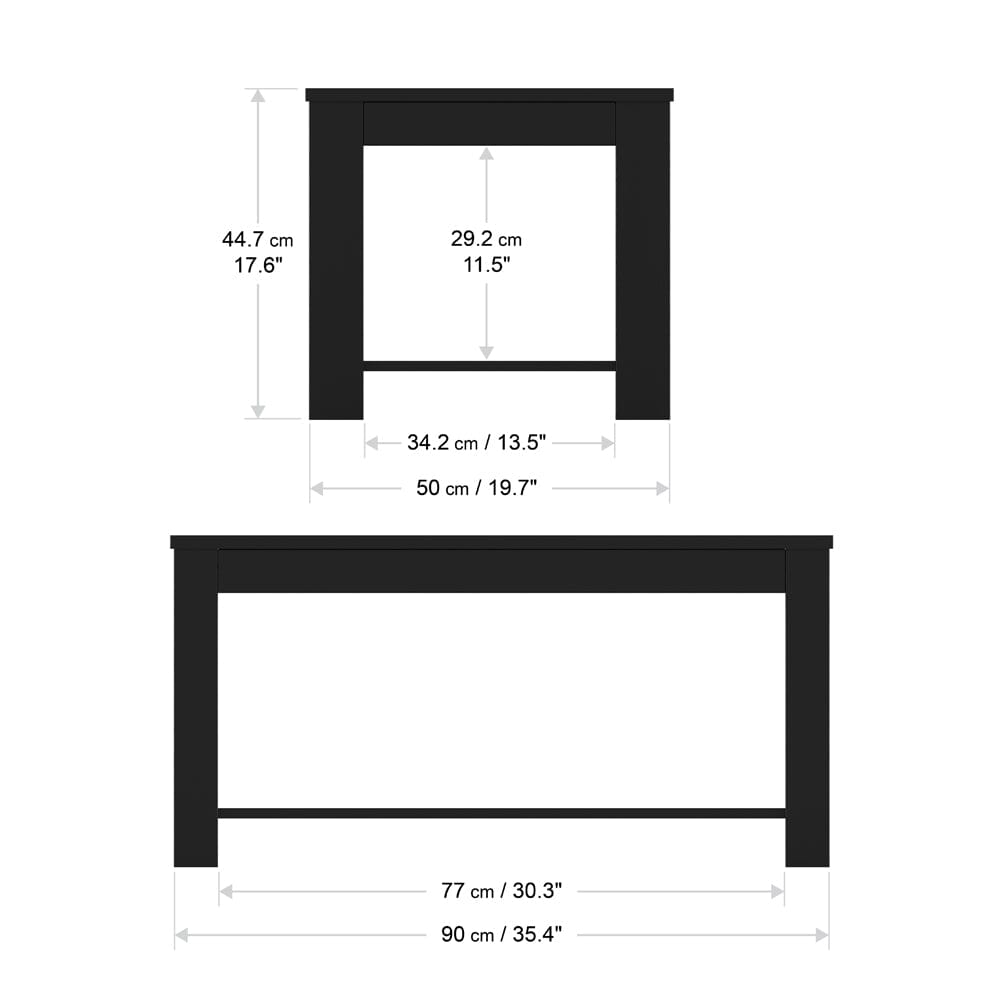 AVF Calibre CAT90BO Black Oak Coffee Table