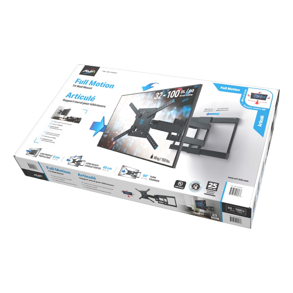 AVF XL65UK - Multi Position TV Wall Bracket for TV's up to 100"