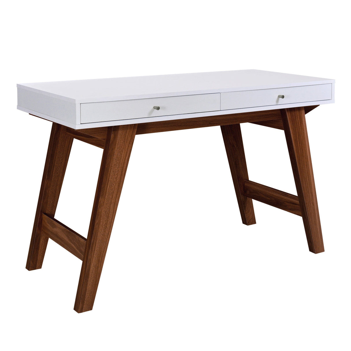 TTAP Florence 120cm Wide Dark Wood and White Desk