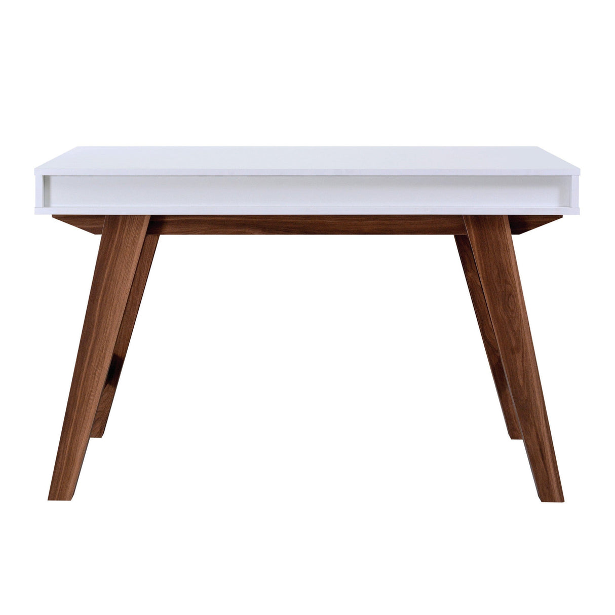 TTAP Florence 120cm Wide Dark Wood and White Desk